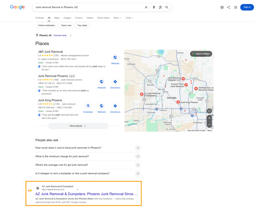 Commercial SEO Campaign & Lead Capture